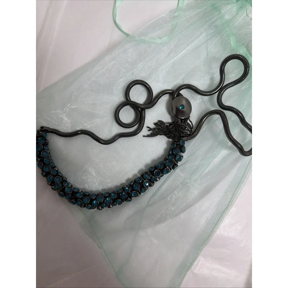 2 CHICOS Signed Long And‎ Short With Original Cinch Pouches Seashore Tasseled